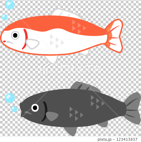 鯉のデフォルメイラスト 123413837
