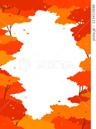紅葉のフレームイラスト 123413896