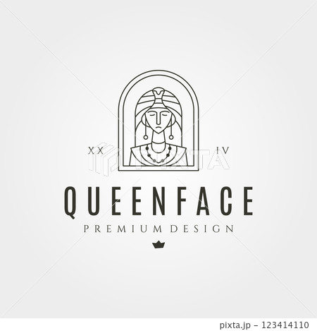egyptian cleopatra woman logo vector illustration design, beauty face logo design egyptian cleopatra woman logo vector illustration design, beauty face logo design 123414110