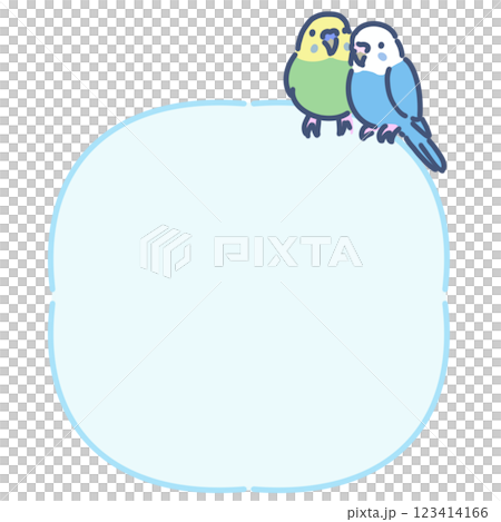 セキセイインコ　コピースペース 123414166