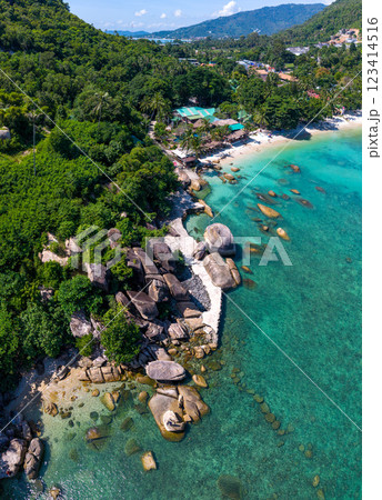 Silver beach or crystal beach in koh Samui, Thailand Silver beach or crystal beach in koh Samui, Thailand 123414516