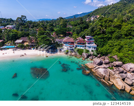 Silver beach or crystal beach in koh Samui, Thailand 123414519