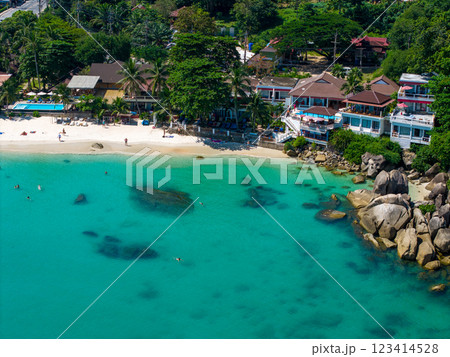 Silver beach or crystal beach in koh Samui, Thailand 123414528