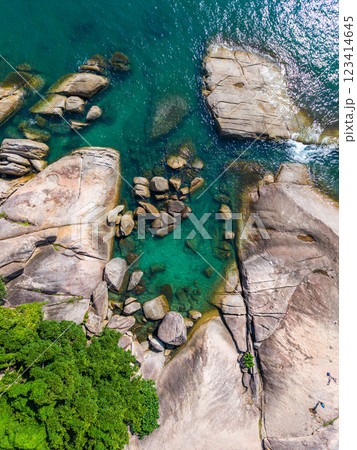 Grandfather and Grandmother Rocks, Hin Ta Hin Yai, in koh Samui island, Thailand 123414645
