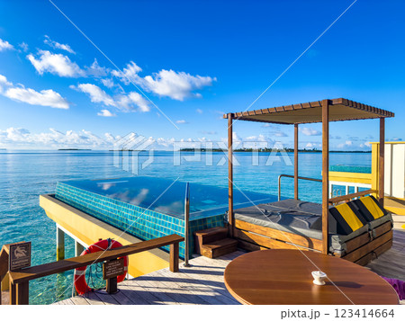 Views from pool villa in Maldives Views from pool villa in Maldives 123414664