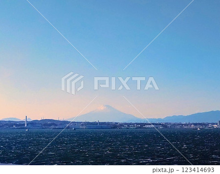 海からの富士山 海からの富士山 123414693