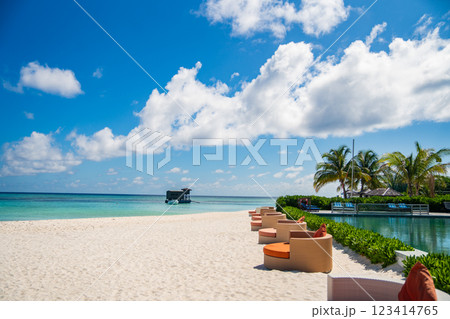 Beach resort in the Maldives, Asia Beach resort in the Maldives, Asia 123414765