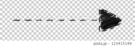 手書きシンプル矢印 点線 手書きシンプル矢印 点線 123415149