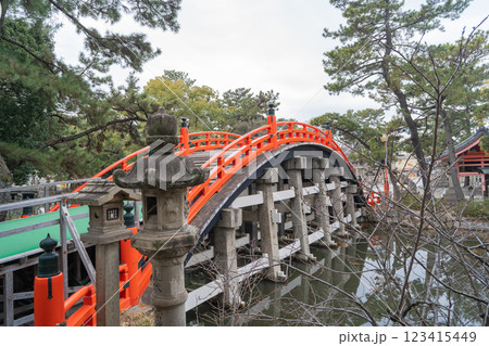 住吉大社の反橋（大阪府大阪市） 123415449