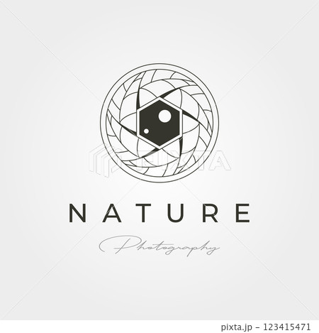 creative lens logo vector illustration design, nature photography logo design creative lens logo vector illustration design, nature photography logo design 123415471