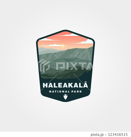 halekala national park logo vector symbol illustration design, united states sticker patch design halekala national park logo vector symbol illustration design, united states sticker patch design 123416515