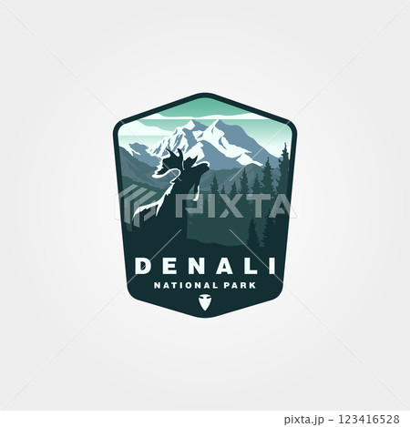 vector of denali national park sticker patch logo design 123416528