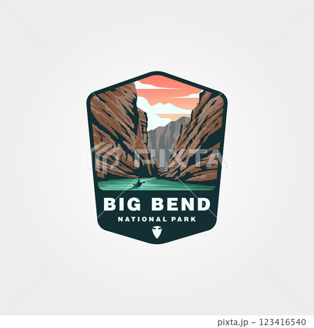 big bend national park vector logo vintage symbol illustration design big bend national park vector logo vintage symbol illustration design 123416540