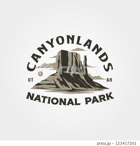 canyonlands vintage logo vector symbol illustration design, us national park service logo design canyonlands vintage logo vector symbol illustration design, us national park service logo design 123417201
