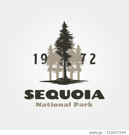 sequoia travel outdoor logo vector illustration design, national park vintage logo design sequoia travel outdoor logo vector illustration design, national park vintage logo design 123417244