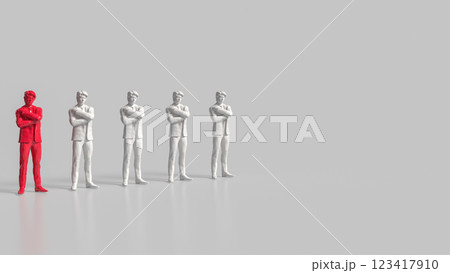 The Business men for  Human Resource Management concept 3d Rendering. 123417910
