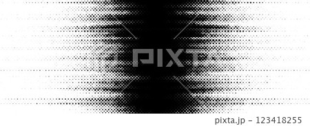Grunge halftone scratch background. Jagged grit noise texture. Dotted pop art sandy glitch wallpaper. Retro pixelated backdrop. Anime manga style comic overlay. Vector graphic design halfton template 123418255