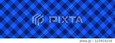 Diagonal gingham seamless pattern. Dark blue vichy background texture for textile design, fabric swatch, scarf cloth, suit print. Masculine checkered tweed plaid repeating wallpaper. Vector backdrop Diagonal gingham seamless pattern. Dark blue vichy background texture for textile design, fabric swatch, scarf cloth, suit print. Masculine checkered tweed plaid repeating wallpaper. Vector backdrop 123418258
