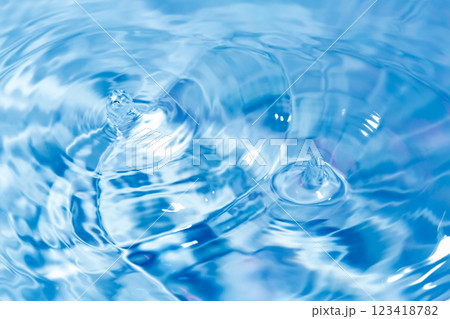 水面に落ちる水滴. 123418782