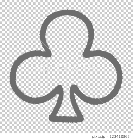 クレヨンで描いたようなクローバー クレヨンで描いたようなクローバー 123418865