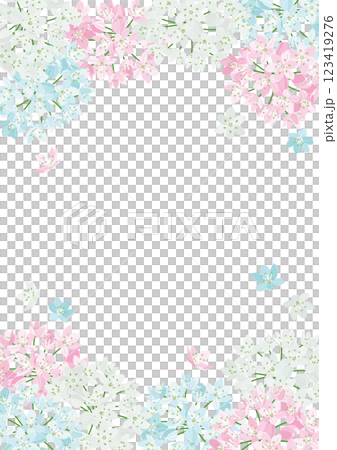 Background material <Flower frame background, Allium kowanii, Onion> Background material <Flower frame background, Allium kowanii, Onion> 123419276