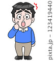 驚く中高年男性のイラスト 123419440