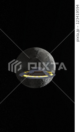 月とUFO 123419594