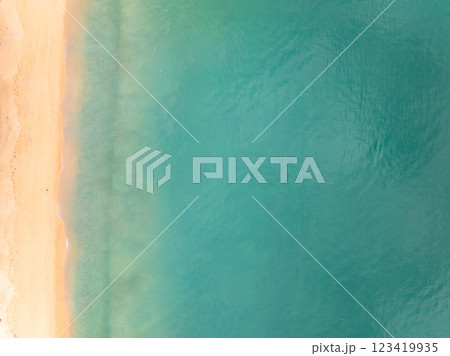 Top view Beautiful beach nature sea,Amazing landscape sea in summer background Top view Beautiful beach nature sea,Amazing landscape sea in summer background 123419935