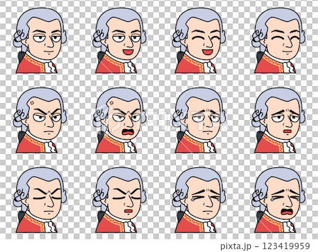 Mozart illustration set 123419959