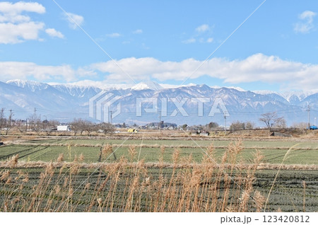 大王わさび農場近くからの田園風景 大王わさび農場近くからの田園風景 123420812