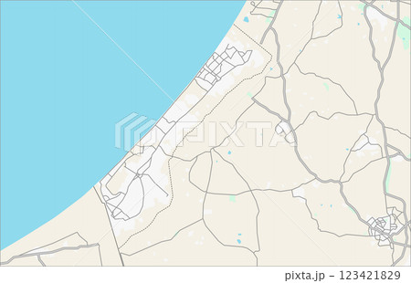 Layered editable vector illustration outline Map of Gaza, Palestine Layered editable vector illustration outline Map of Gaza, Palestine 123421829