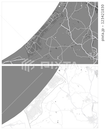 Layered editable vector illustration outline Map of Gaza, Palestine Layered editable vector illustration outline Map of Gaza, Palestine 123421830