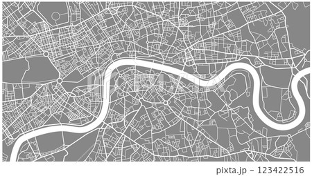 Layered editable vector illustration outline of London city map. Layered editable vector illustration outline of London city map. 123422516