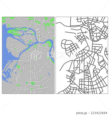 Layered editable vector streetmap of Leningrad,Russia Layered editable vector streetmap of Leningrad,Russia 123422684