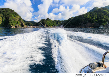 ヒリゾ浜渡船の漁船に乗って、青い海に出るスキンダイバー、シュノーケラー達 賀茂郡南伊豆町中木ヒリゾ浜 ヒリゾ浜渡船の漁船に乗って、青い海に出るスキンダイバー、シュノーケラー達 賀茂郡南伊豆町中木ヒリゾ浜 123422866