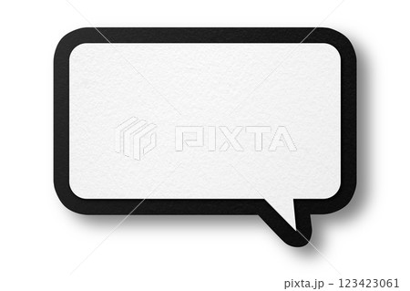 Black paper speech bubbles separated on transparent background Black paper speech bubbles separated on transparent background 123423061