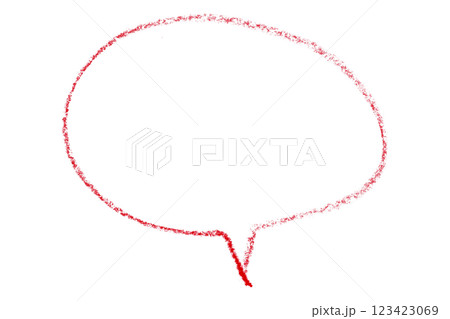 Separate red speech bubble on transparent background. 123423069