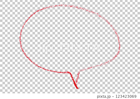 Separate red speech bubble on transparent background. 123423069