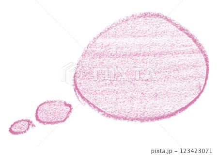 Separate pink speech bubbles on transparent background 123423071