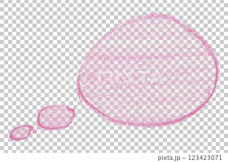 Separate pink speech bubbles on transparent background 123423071