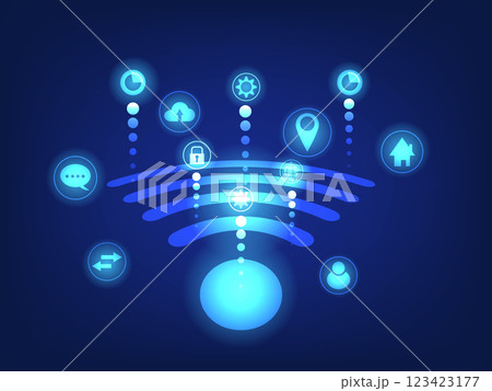 Fingerprint scan for secure access technology connection. 123423177