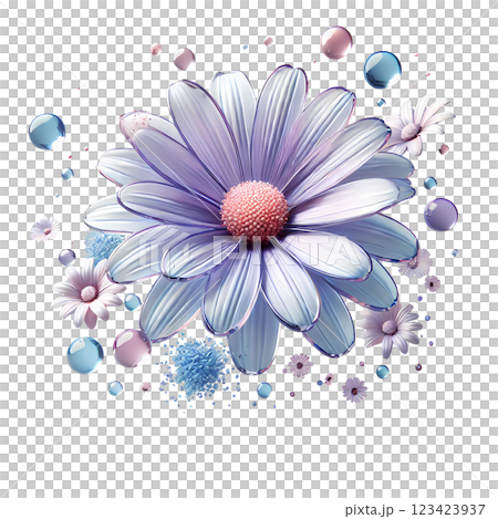 3D daisy flowers  123423937