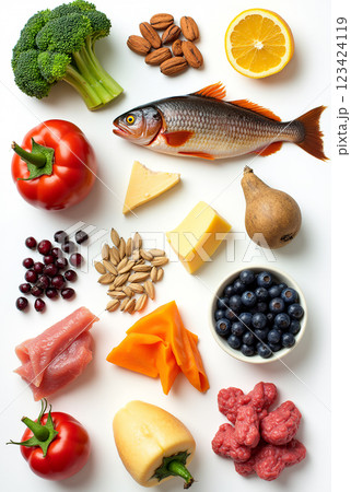 Ketogenic diet food. Healthy low carbs products. Keto diet concept. 123424119