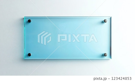 水色のガラスのプレート_3 123424853