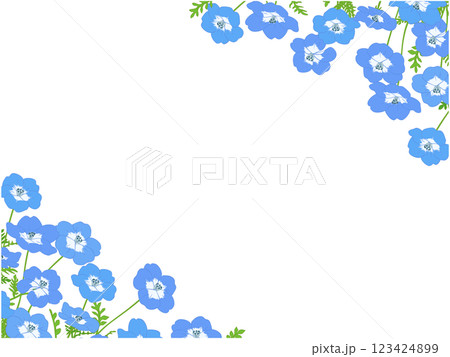 ネモフィラのフレーム②ななめ 123424899