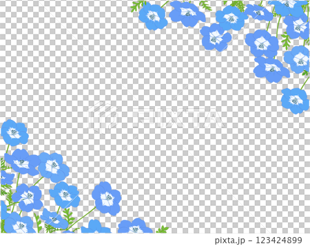 ネモフィラのフレーム②ななめ 123424899