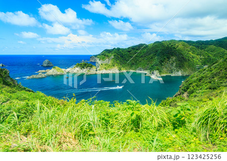 伊豆半島の最南端、下田駅から出発する東海バス。 南伊豆の海岸線を走り、中木へと至る。 賀茂郡南伊豆 123425256