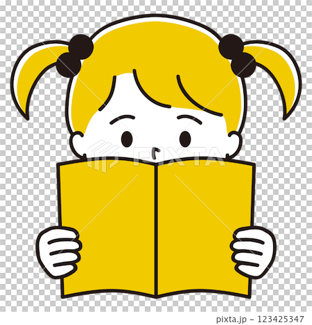 A girl reading a book 123425347