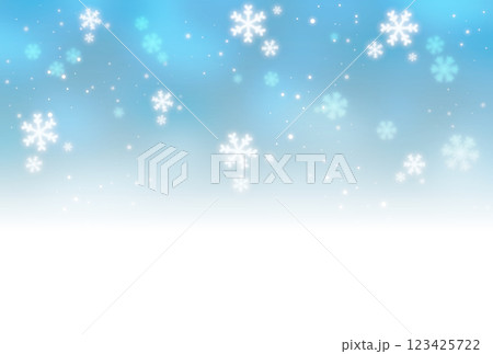薄い水色の雪の結晶の背景 123425722