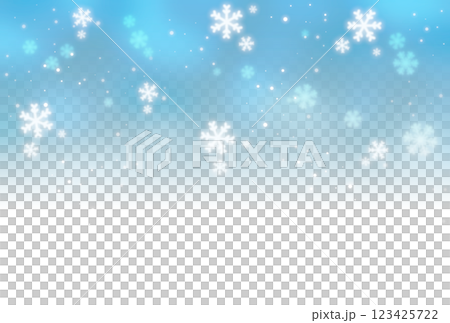 薄い水色の雪の結晶の背景 123425722